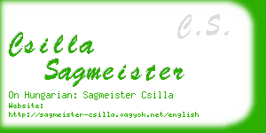 csilla sagmeister business card